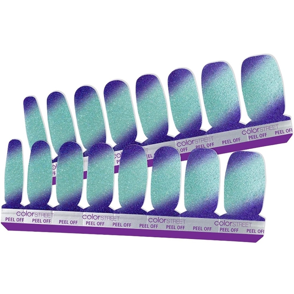 *Retired* Color Street: Mi Little Obsession | Mint Green Purple Gradient Glitter - Picture 16 of 16